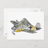 fw-190 focke wolf postkarte (Vorne/Hinten)