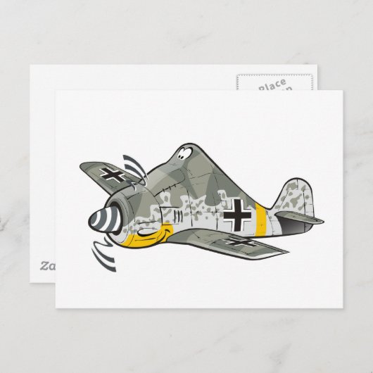 fw-190 focke wolf postkarte (Vorne/Hinten)