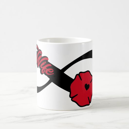 FW [2] Ehefrau des Feuers mit Unendlichkeitssymbol Kaffeetasse (Mittel)