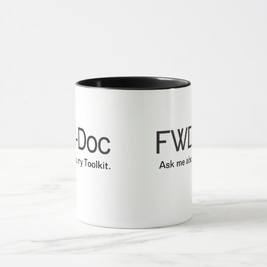 FWD-Doc Zwei-Tone-Tasse, 11 oz Tasse (Zentrum)