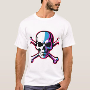 Fweashion Skull & Crossbones Rock Band Logo-T-Shir T-Shirt