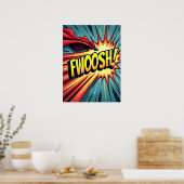 FWOOSH! Comic Style Pop Art Explosionspopster Poster (Küche)