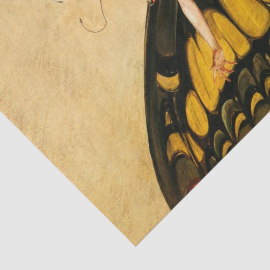 FX Leyendecker Butterfly Decoupage Art Deco Seidenpapier (Detail)