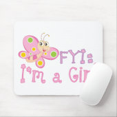 FYI: Im Girl Butterfly Mousepad (Mit Mouse)