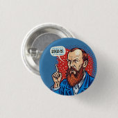 Fyodor Dostoevsky 2x2=5 Zitat Button (Vorne & Hinten)