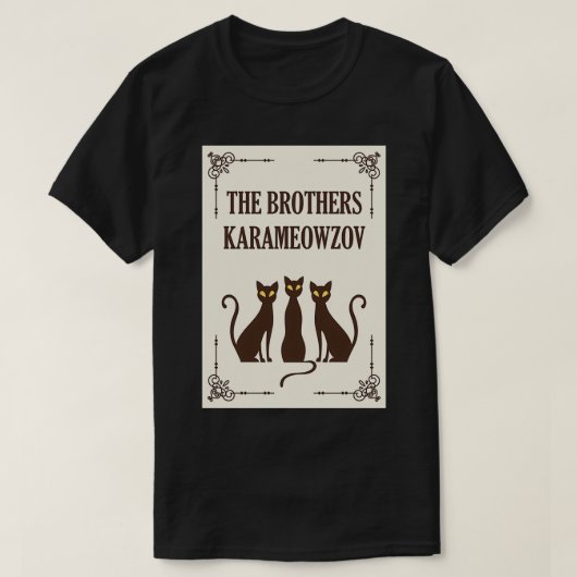 Fyodor Dostoevsky Cat Parody T-Shirt (Design vorne)