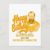 Fyodor Dostoevsky - Geometrischer, eleganter Stil Postkarte (Vorderseite)