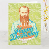 Fyodor Dostoevsky - Happy Birthday Karte (Gelbe Blume)