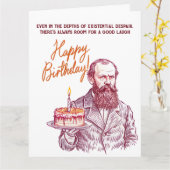 Fyodor Dostoevsky - Happy Birthday Karte (Gelbe Blume)