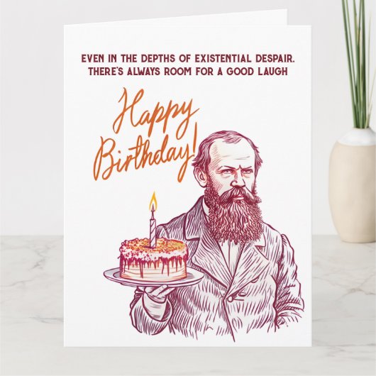 Fyodor Dostoevsky - Happy Birthday Karte (Vorderseite)