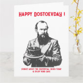 Fyodor Dostoevsky - Happy Birthday Karte (Gelbe Blume)