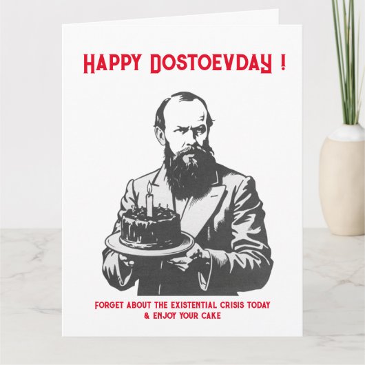 Fyodor Dostoevsky - Happy Birthday Karte (Vorderseite)