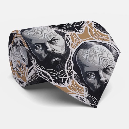 Fyodor Dostoevsky Portrait Papa Geschenk Krawatte (Gerollt)
