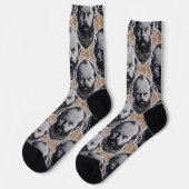 Fyodor Dostoevsky Portrait Papa Geschenk Socken (Linkes Detail)