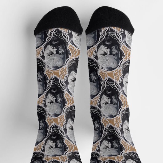 Fyodor Dostoevsky Portrait Papa Geschenk Socken (Oben)