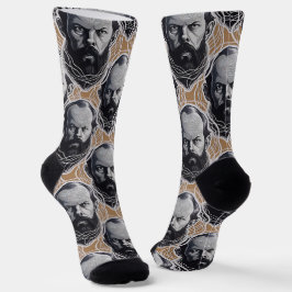 Fyodor Dostoevsky Portrait Papa Geschenk Socken