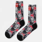 Fyodor Dostoevsky Portrait Papa Geschenk Socken (Linkes Detail)