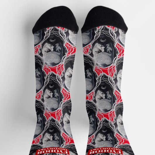 Fyodor Dostoevsky Portrait Papa Geschenk Socken (Oben)