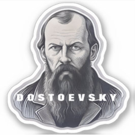 Fyodor Dostoevsky Portraitaufkleber Aufkleber