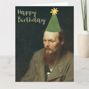 Fyodor Dostoevsky sagt glücklich zum Geburtstag! Karte