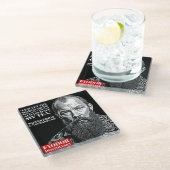 Fyodor Dostoevsky - Zitat zum Tee-Spaß Glasuntersetzer (Schrägansicht)