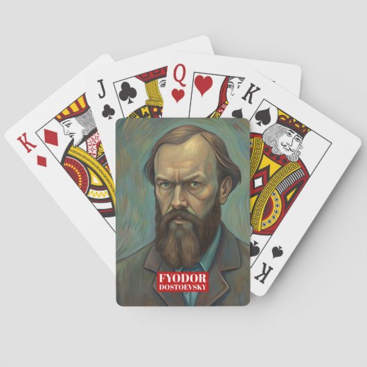 Fyodor Dostoevsky zitiert russische Schriftsteller Spielkarten (Rückseite)