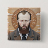 Fyodor Dostojewski, Portrait Saint Dostojewski Button (Vorderseite)