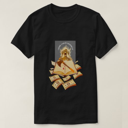 Fyodor Dostojewski, Zitat, Verbrechen und Strafe T-Shirt (Design vorne)