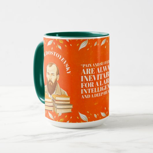 Fyodor Dostojewski, Zitat, Verbrechen und Strafe Tasse (Vorderseite Links)