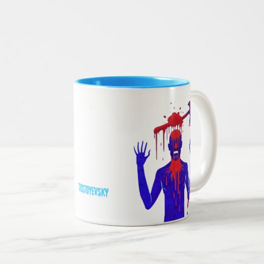 Fyodor Dostojewski, Zitat, Verbrechen und Strafe Zweifarbige Tasse (VorderseiteRechts)