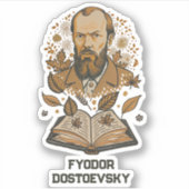 Fyodor Dostojewsky Portraitaufkleber Aufkleber (Vorderseite)