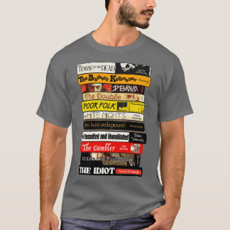 Fyodor Dostoyevsky Buchstapel T-Shirt