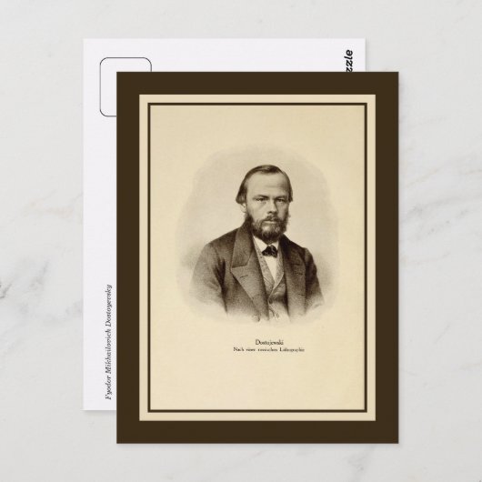 Fyodor Mikhailovich Dostoyevsky Postkarte (Vorne/Hinten)