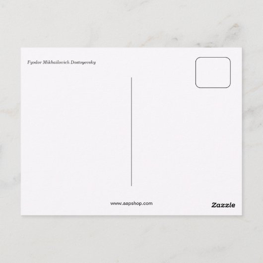 Fyodor Mikhailovich Dostoyevsky Postkarte (Rückseite)