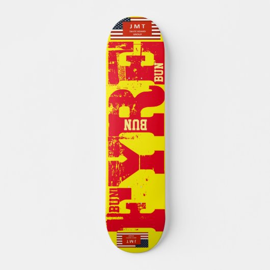 FYRE BUN ! JMT Skateboard, 7¾ Zoll Deck Skateboard (Vorne)