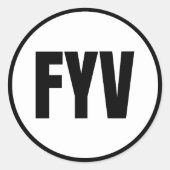 FYV - Fayetteville/Drake Classic Round Sticker (Vorderseite)