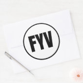 FYV - Fayetteville/Drake Classic Round Sticker (Umschlag)