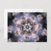 Fzoom - Rosa Fraktal Postkarte (Vorne/Hinten)