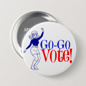 G0 G0 Vote! 3" Button (Vorne & Hinten)