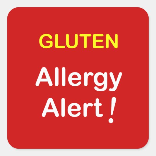 g1 - Allergiealarm - GLUTEN. Quadratischer Aufkleber (Vorderseite)