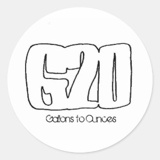 G2O Weißaufkleber Runder Aufkleber