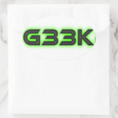 G33k Oval Aufkleber (Tasche)