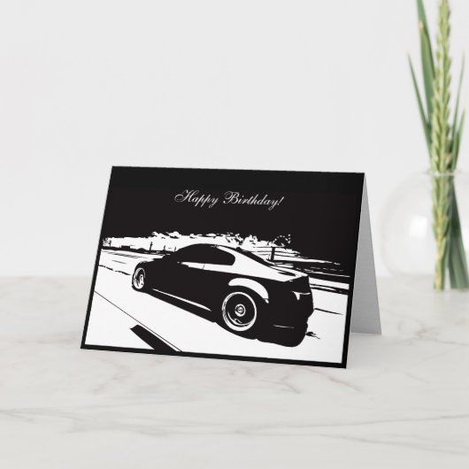 G35 Coupe Car themed Birthday Card Karte (Vorderseite)