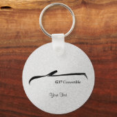 G37 Convertibl Black Brush Stroke (silber / schwar Schlüsselanhänger (Vorderseite)