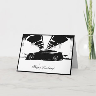 G37 Coupe Car themed Birthday Card Karte