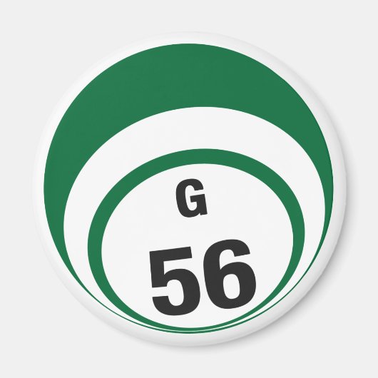 G56-Bingo-Ball-Kühlschrankmagnet Magnet (Vorne)