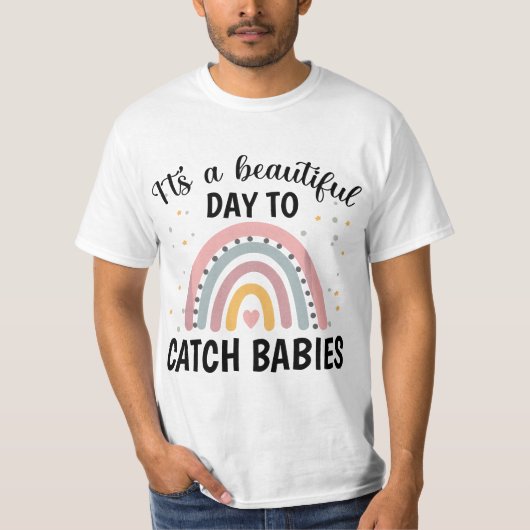 g6Dj Rainbow Catch Babies NICU Labor and Delivery T-Shirt (Vorderseite)