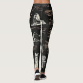 G90GRAFISCHES MÄDCHEN-Hieroglyphisches Schreiben Leggings (Rückseite)