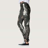 G90GRAFISCHES MÄDCHEN-Hieroglyphisches Schreiben Leggings (Links)