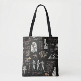 G90LADIES Hieroglyphen in Goldwasser Tasche